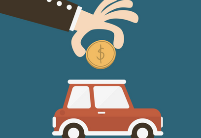 6 Avto in roka s kovancem.