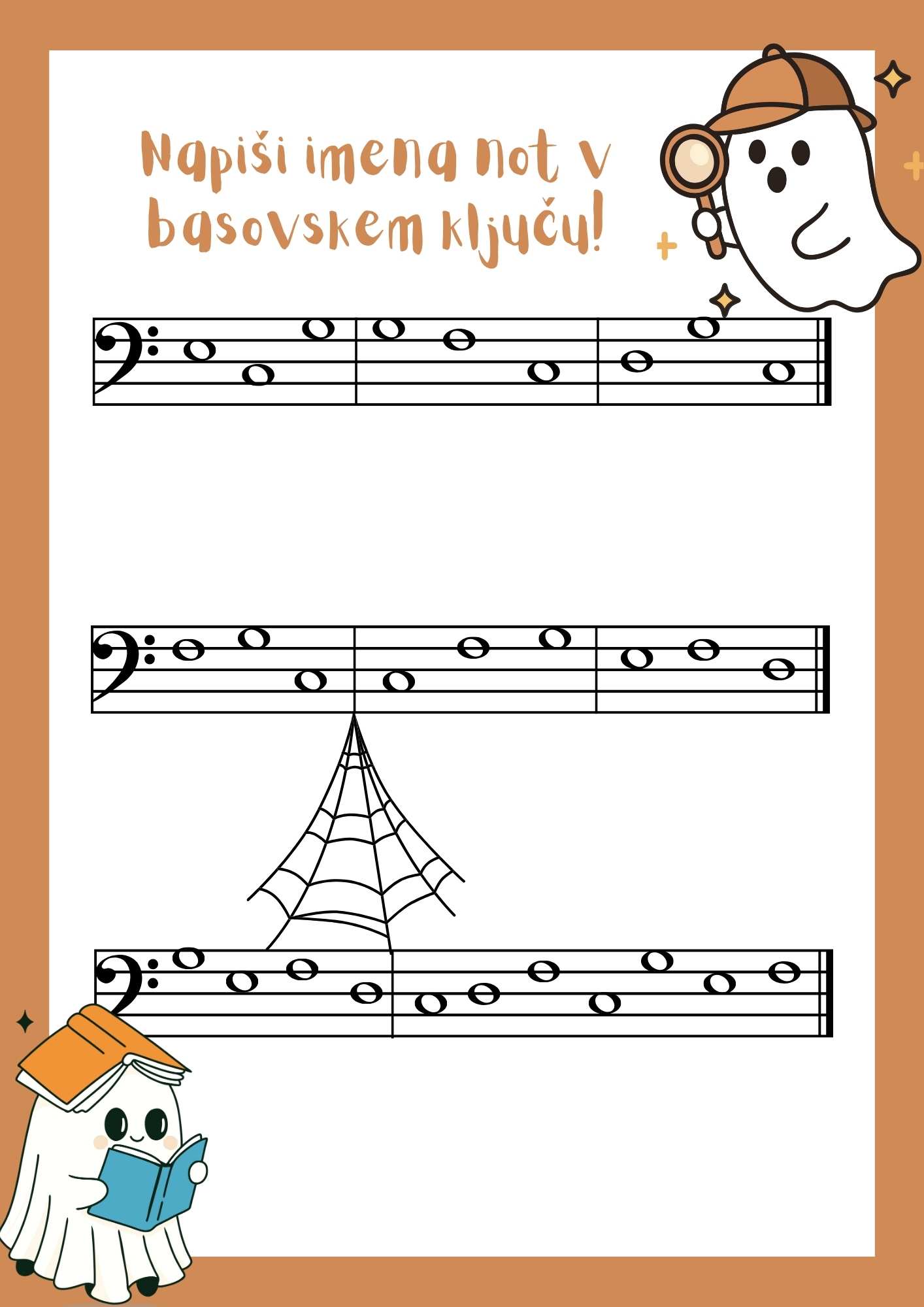 Vaje basovski ključ c-g (2) vaje za note v basovski ključ