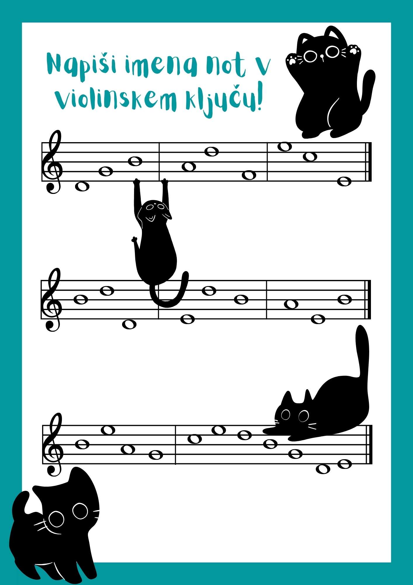 Vaje violinski ključ c1-e2 (3) vaje za note violinski ključ c1 - e2